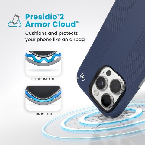 Speck Presidio2 Grip - Etui iPhone 16 Pro (Coastal Blue / Dust Grey / White) Speck Presidio2 Grip - Etui iPhone 16 Pro (Coastal Blue / Dust Grey / White)