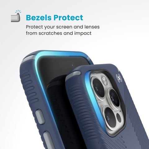 Speck Presidio2 Grip - Etui iPhone 16 Pro (Coastal Blue / Dust Grey / White) Speck Presidio2 Grip - Etui iPhone 16 Pro (Coastal Blue / Dust Grey / White)