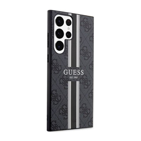 Guess 4G Printed Stripe - Etui Samsung Galaxy S23 Ultra (czarny) Guess 4G Printed Stripe - Etui Samsung Galaxy S23 Ultra (czarny)
