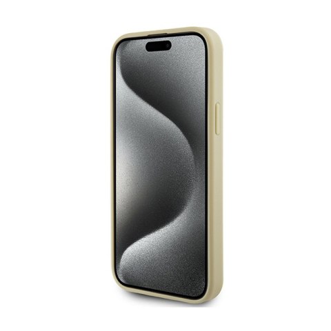 Guess 4G Strass Metal Logo - Etui iPhone 15 Plus (złoty) Guess 4G Strass Metal Logo - Etui iPhone 15 Plus (złoty)