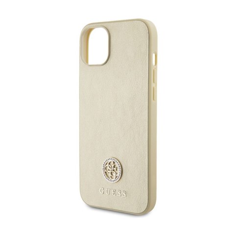 Guess 4G Strass Metal Logo - Etui iPhone 15 Plus (złoty) Guess 4G Strass Metal Logo - Etui iPhone 15 Plus (złoty)