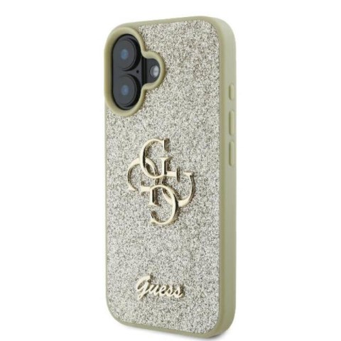 Guess Fixed Glitter Big 4G - Etui iPhone 16 Plus (złoty) Guess Fixed Glitter Big 4G - Etui iPhone 16 Plus (złoty)