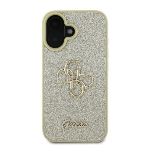 Guess Fixed Glitter Big 4G - Etui iPhone 16 Plus (złoty) Guess Fixed Glitter Big 4G - Etui iPhone 16 Plus (złoty)