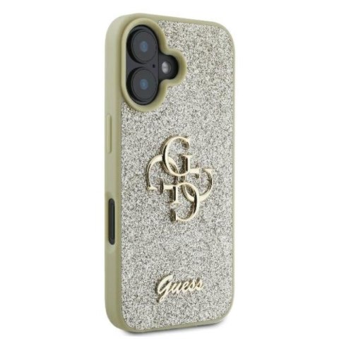 Guess Fixed Glitter Big 4G - Etui iPhone 16 Plus (złoty) Guess Fixed Glitter Big 4G - Etui iPhone 16 Plus (złoty)