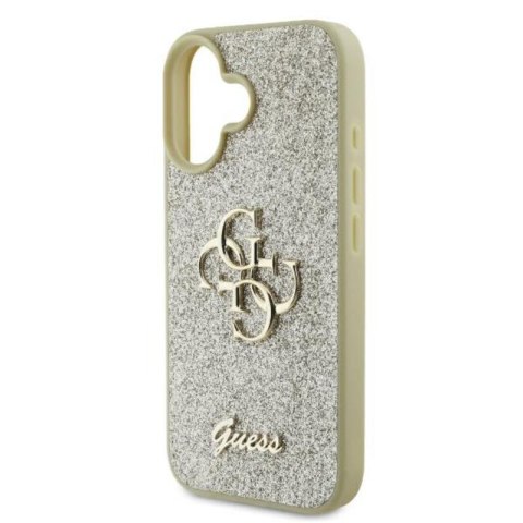 Guess Fixed Glitter Big 4G - Etui iPhone 16 Plus (złoty) Guess Fixed Glitter Big 4G - Etui iPhone 16 Plus (złoty)