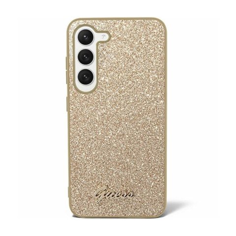 Guess Glitter Flakes Metal Logo Case - Etui Samsung Galaxy S24 (złoty) Guess Glitter Flakes Metal Logo Case - Etui Samsung Galaxy S24 (złoty)