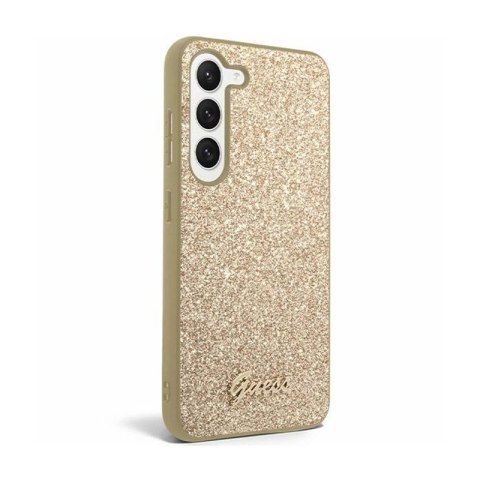 Guess Glitter Flakes Metal Logo Case - Etui Samsung Galaxy S24 (złoty) Guess Glitter Flakes Metal Logo Case - Etui Samsung Galaxy S24 (złoty)