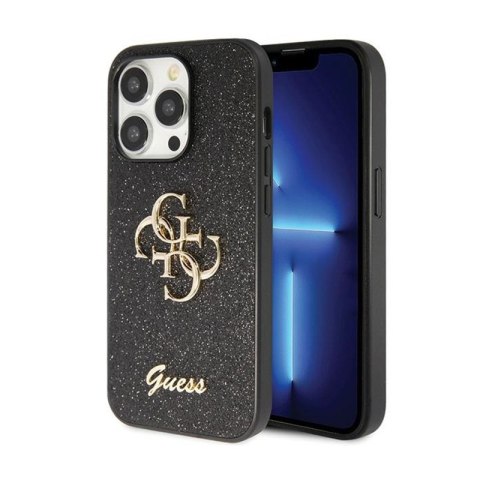 Guess Glitter Script Big 4G - Etui iPhone 14 Pro Max (czarny) Guess Glitter Script Big 4G - Etui iPhone 14 Pro Max (czarny)