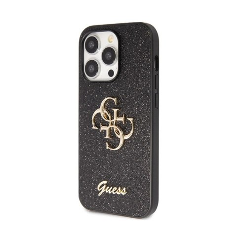 Guess Glitter Script Big 4G - Etui iPhone 14 Pro Max (czarny) Guess Glitter Script Big 4G - Etui iPhone 14 Pro Max (czarny)
