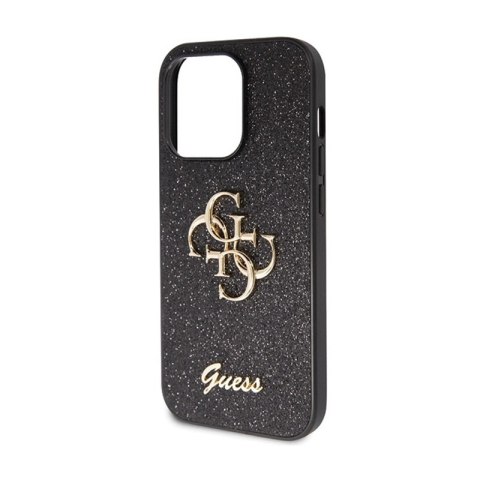 Guess Glitter Script Big 4G - Etui iPhone 14 Pro Max (czarny) Guess Glitter Script Big 4G - Etui iPhone 14 Pro Max (czarny)