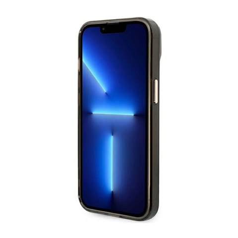 Guess Gold Outline Translucent MagSafe - Etui iPhone 14 (czarny) Guess Gold Outline Translucent MagSafe - Etui iPhone 14 (czarny)