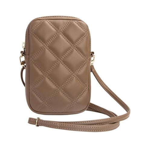 Guess Zip Quilted 4G - Torebka na telefon (brązowy) Guess Zip Quilted 4G - Torebka na telefon (brązowy)