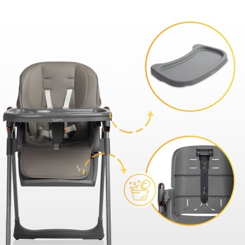 KRZESEŁKO DO KARMIENIA VARS GREY