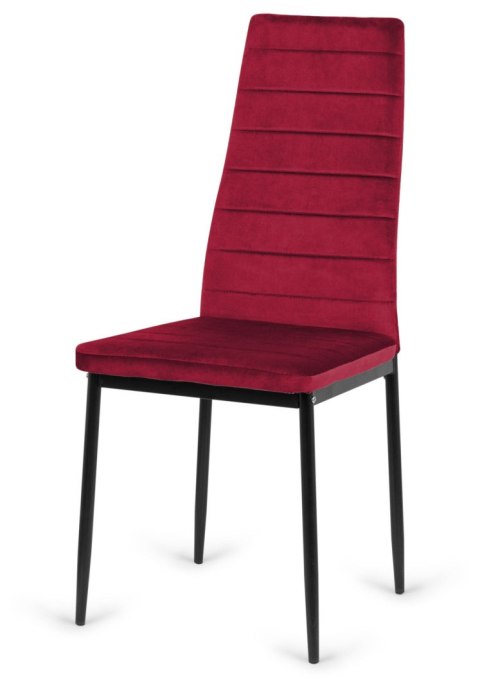 Krzesło tapicerowane VALVA LINE VELVET BURGUNDY Krzesło tapicerowane VALVA LINE VELVET BURGUNDY