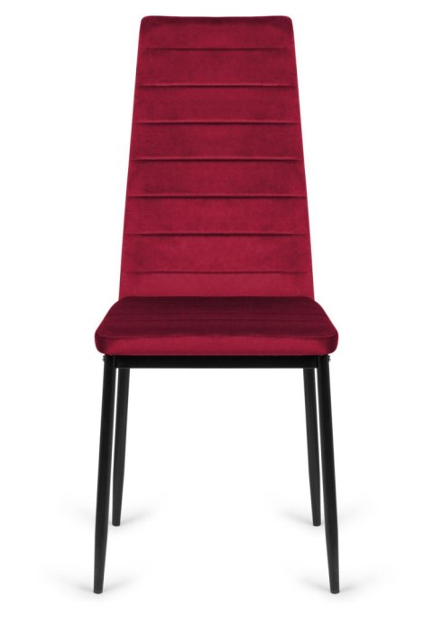 Krzesło tapicerowane VALVA LINE VELVET BURGUNDY Krzesło tapicerowane VALVA LINE VELVET BURGUNDY