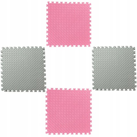 Gruba mata piankowa Eva duże puzzle piankowe XXL 120x120x 1cm 4szt EM1002RS Gruba mata piankowa Eva duże puzzle piankowe XXL 120x120x 1cm 4szt EM1002RS