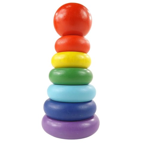 Sorter drewniany tęczowa wieża piramida kolor SC-2 Sorter drewniany tęczowa wieża piramida kolor SC-2