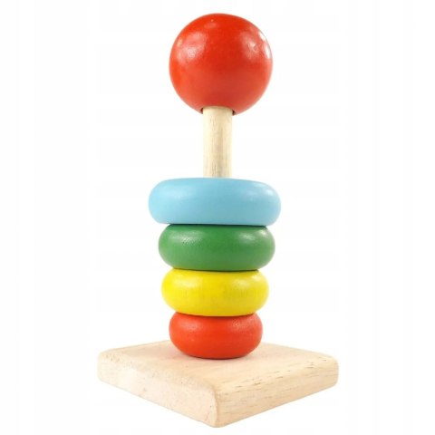 Sorter drewniany tęczowa wieża piramida kolor SC-2 Sorter drewniany tęczowa wieża piramida kolor SC-2
