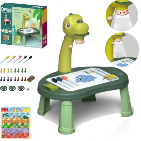 Projektor do rysowania dinozaur T-rex gra chińczyk 43Z Projektor do rysowania dinozaur T-rex gra chińczyk 43Z