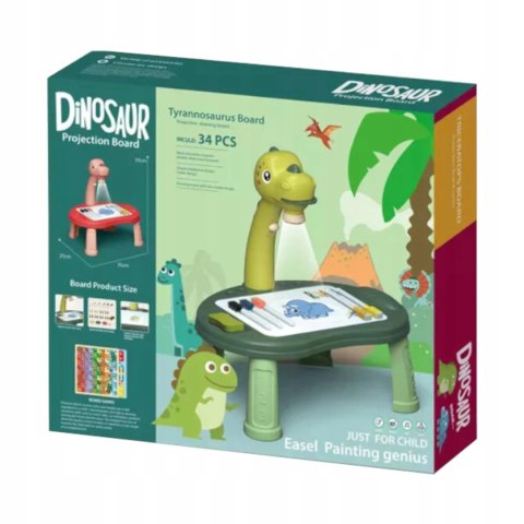 Projektor do rysowania dinozaur T-rex gra chińczyk 43Z Projektor do rysowania dinozaur T-rex gra chińczyk 43Z
