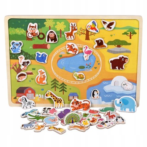 Układanka tablica puzzle magnetyczne zwierzęta MTF-C02 Układanka tablica puzzle magnetyczne zwierzęta MTF-C02
