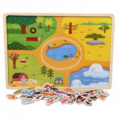 Układanka tablica puzzle magnetyczne zwierzęta MTF-C02 Układanka tablica puzzle magnetyczne zwierzęta MTF-C02