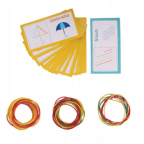Układanka gumkami edukacyjna drewniana tablica kreatywna sorter 3+ MA-078 Układanka gumkami edukacyjna drewniana tablica kreatywna sorter 3+ MA-078
