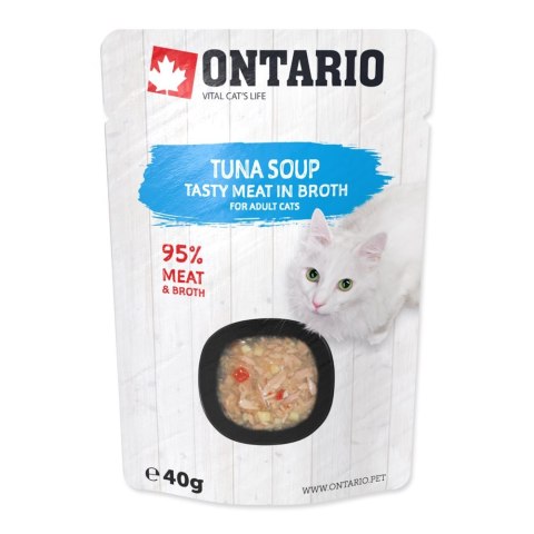 ONTARIO Cat Soup Tuna with vegetables 40g (213-3171) ONTARIO Cat Soup Tuna with vegetables 40g (213-3171)