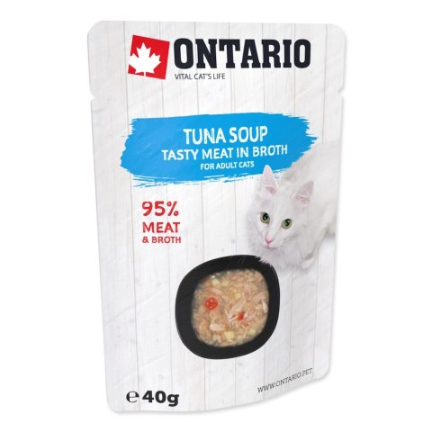 ONTARIO Cat Soup Tuna with vegetables 40g (213-3171) ONTARIO Cat Soup Tuna with vegetables 40g (213-3171)