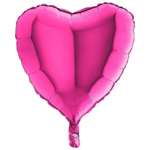 Balon Foliowy - Magenta, Serce 46 cm, Grabo Balon Foliowy - Magenta, Serce 46 cm, Grabo