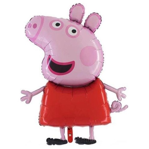 Balon Foliowy - Świnka Peppa 36 cm Grabo na patyk Balon Foliowy - Świnka Peppa 36 cm Grabo na patyk