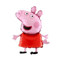 Balon Foliowy - Świnka Peppa 36 cm Grabo na patyk