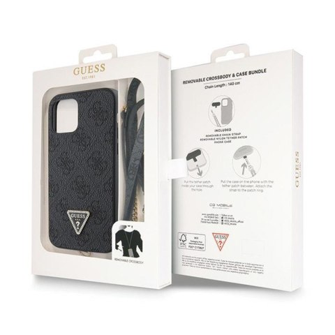 Guess Crossbody 4G Metal Logo - Etui iPhone 12 / iPhone 12 Pro (czarny) Guess Crossbody 4G Metal Logo - Etui iPhone 12 / iPhone 12 Pro (czarny)