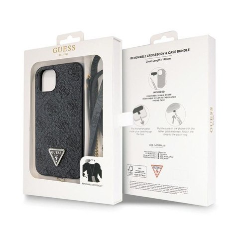 Guess Crossbody 4G Metal Logo - Etui iPhone 14 (czarny) Guess Crossbody 4G Metal Logo - Etui iPhone 14 (czarny)
