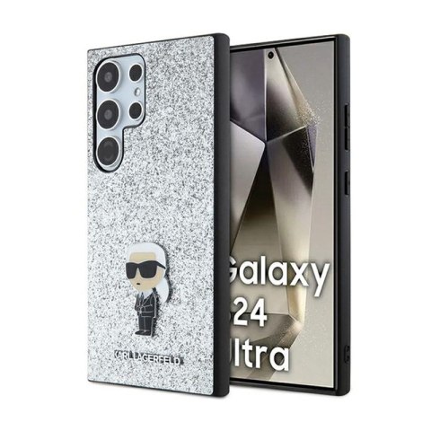 Karl Lagerfeld Fixed Glitter Ikonik Logo Metal Pin - Etui Samsung Galaxy S24 Ultra (srebrny) Karl Lagerfeld Fixed Glitter Ikonik Logo Metal Pin - Etui Samsung Galaxy S24 Ultra (srebrny)