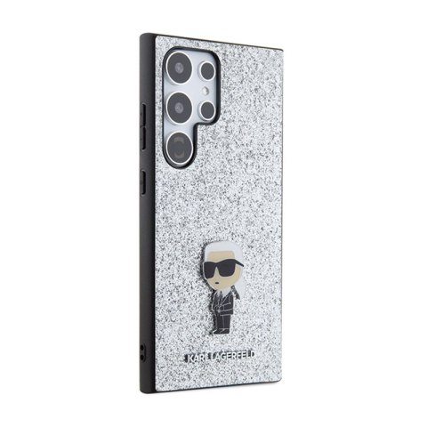Karl Lagerfeld Fixed Glitter Ikonik Logo Metal Pin - Etui Samsung Galaxy S24 Ultra (srebrny) Karl Lagerfeld Fixed Glitter Ikonik Logo Metal Pin - Etui Samsung Galaxy S24 Ultra (srebrny)