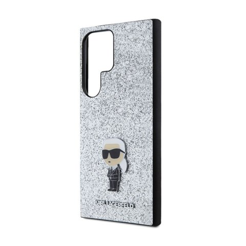 Karl Lagerfeld Fixed Glitter Ikonik Logo Metal Pin - Etui Samsung Galaxy S24 Ultra (srebrny) Karl Lagerfeld Fixed Glitter Ikonik Logo Metal Pin - Etui Samsung Galaxy S24 Ultra (srebrny)