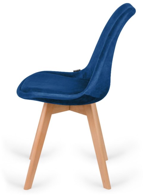 Krzesło skandynawskie MONZA GRANDE BLUE VELVET II GATUNEK Krzesło skandynawskie MONZA GRANDE BLUE VELVET II GATUNEK
