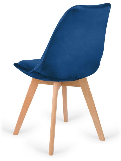 Krzesło skandynawskie MONZA GRANDE BLUE VELVET II GATUNEK Krzesło skandynawskie MONZA GRANDE BLUE VELVET II GATUNEK