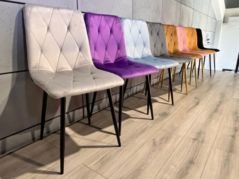 Krzesło tapicerowane BORGO VELVET LIGHT GREY II GATUNEK Krzesło tapicerowane BORGO VELVET LIGHT GREY II GATUNEK