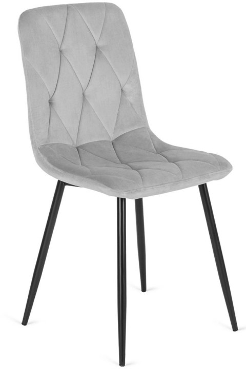 Krzesło tapicerowane BORGO VELVET LIGHT GREY II GATUNEK Krzesło tapicerowane BORGO VELVET LIGHT GREY II GATUNEK