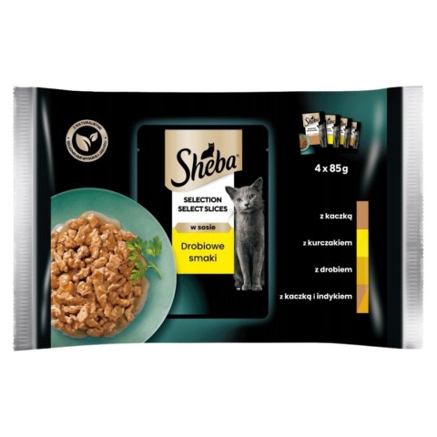 SHEBA Selection Select Slices Drobiowe Smaki 4x85 g MOKRA KARMA DLA KOTA