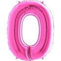 Balon Foliowy Cyfra 0 Różowa Fuksja - 102 cm Grabo