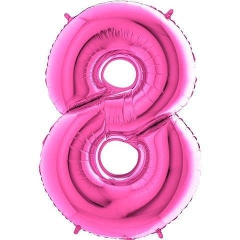 Balon Foliowy Cyfra 8 Różowa Fuksja - 102 cm Grabo Balon Foliowy Cyfra 8 Różowa Fuksja - 102 cm Grabo