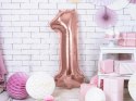 Balon foliowy Cyfra '1', 86cm, różowe złoto
