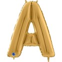 Balon foliowy Litera A, 66cm, Złota