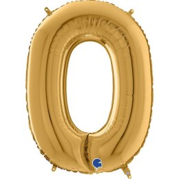 Balon foliowy Litera O, 66cm, Złota