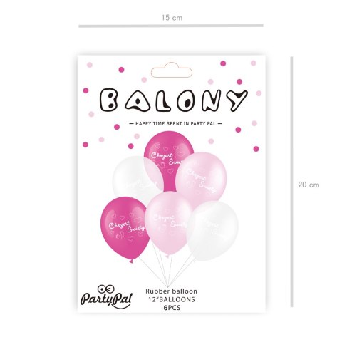 Zestaw balonów lateksowych, Chrzest Święty, Różowe, 6 szt. Zestaw balonów lateksowych, Chrzest Święty, Różowe, 6 szt.