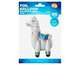 Balon Foliowy - Lama biała, stojąca, 3D 65 cm