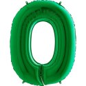 Balon foliowy Cyfra 0 Zielona - 102 cm Grabo